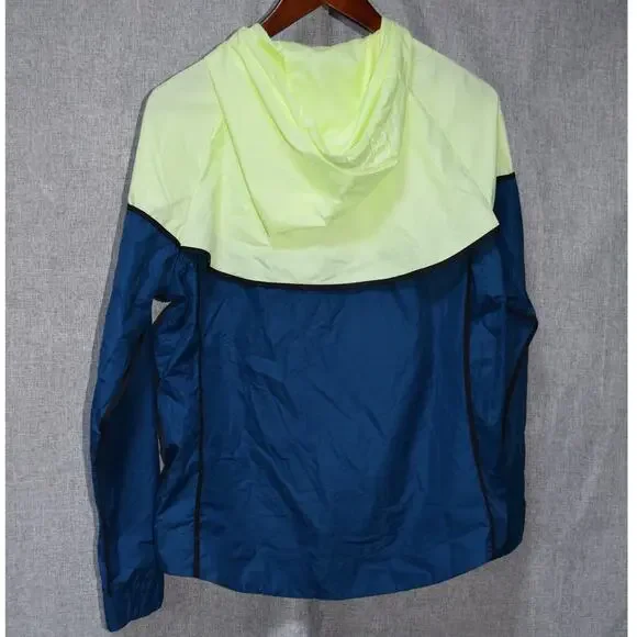 Nike Women’s Windrunner Full-Zip Hooded Jacket – Blue/Volt – Size M - Picture 4 of 4